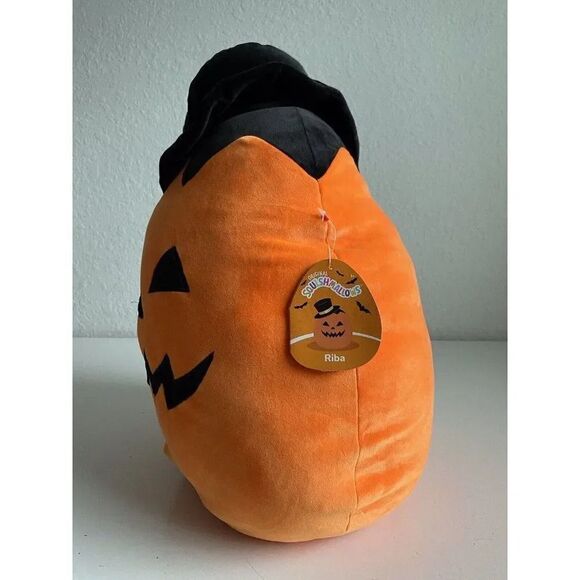 16” Squishmallows Riba Pumpkin Jack O Lantern With Hat Halloween Soft Plush NEW - Picture 2 of 10